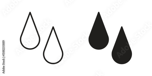 Tear drop icon line style graphic design .editable vectors.