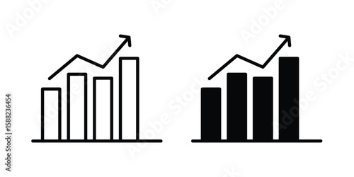 Stagflation icon line style graphic design .editable vectors.