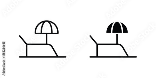 Solarium icon line style graphic design .editable vectors.