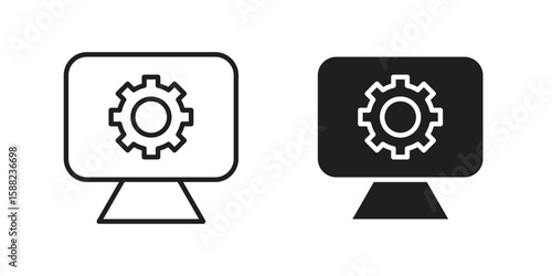 Software Engineering icon line style graphic design .editable vectors.