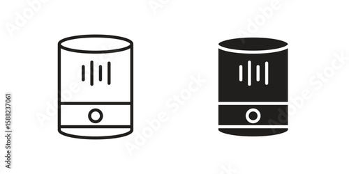 Smart speaker icon line style graphic design .editable vectors.