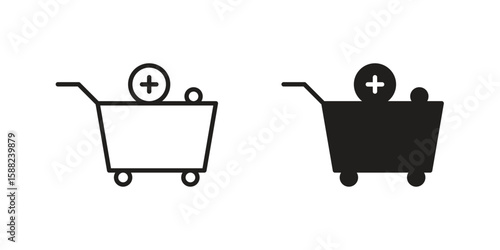 Procurement icon line style graphic design .editable vectors.