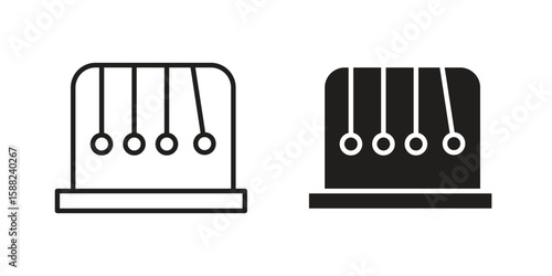 Perpetual motion icon line style graphic design .editable vectors.