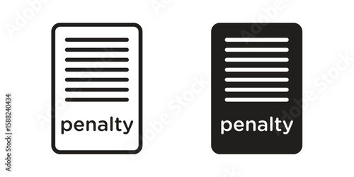 Penalty icon line style graphic design .editable vectors.