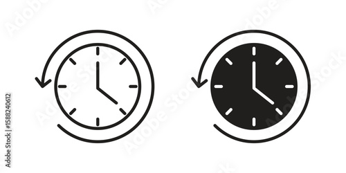 Past icon line style graphic design .editable vectors.