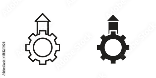 Operational excellence icon line style graphic design .editable vectors.