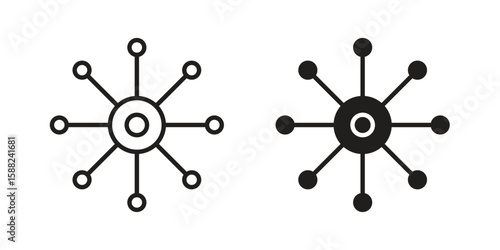 Multichannel icon line style graphic design .editable vectors.