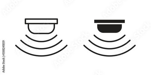 Motion sensor icon line style graphic design .editable vectors.