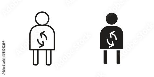 Metabolism icon line style graphic design .editable vectors.