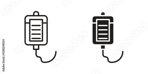 Intravenous icon line style graphic design .editable vectors.