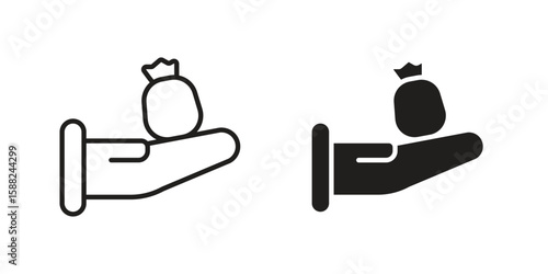 Inheritance law icon line style graphic design .editable vectors.