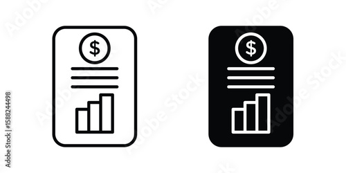 Income statement icon line style graphic design .editable vectors.