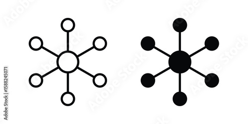 Hub icon line style graphic design .editable vectors.
