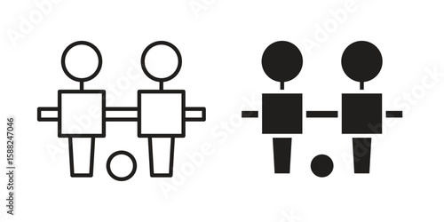 Foosball icon line style graphic design .editable vectors.