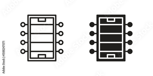 Foosball icon line style graphic design .editable vectors.