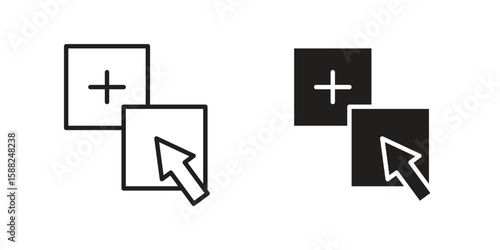 Drag and drop icon line style graphic design .editable vectors.