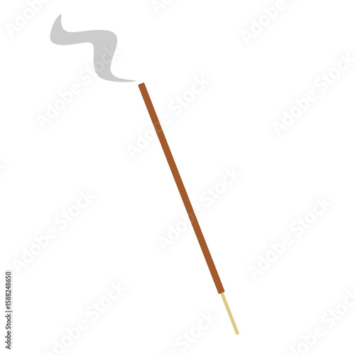 smoking incense stick vector