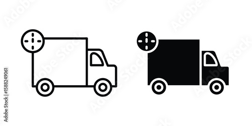 Delivery delay icon line style graphic design .editable vectors.