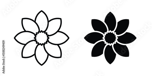 Daffodil icon line style graphic design .editable vectors.