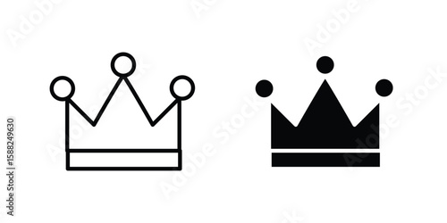 Crown icon line style graphic design .editable vectors.
