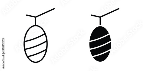 Cocoon icon line style graphic design .editable vectors.