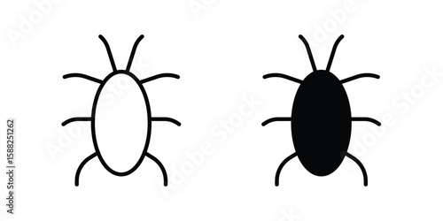 Cockroach icon line style graphic design .editable vectors.