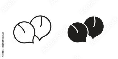 Chickpeas hummus icon line style graphic design .editable vectors.