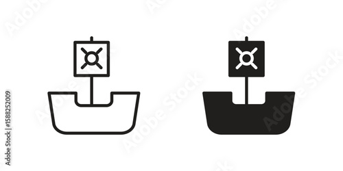 Caravel icon line style graphic design .editable vectors.