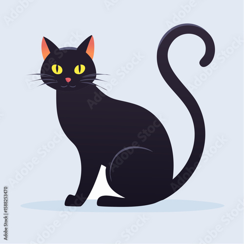 Haunted House Companion, Arched Black Cat Design