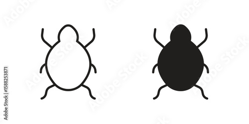 Bedbug icon line style graphic design .editable vectors.