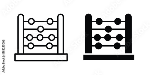 Abacus icon line style graphic design .editable vectors.
