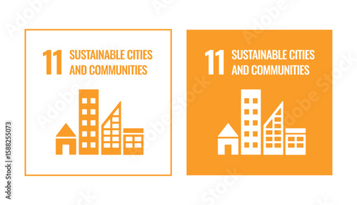 SDGs Sustainable Cities square icon