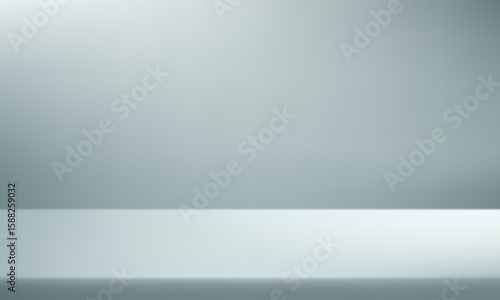 Empty Gray studio room background. Empty Room Studio with table. Space for selling products, backdrop, wallpaper, background, text. Gradient table. Vector illustration.