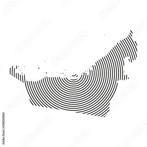 Futuristic UAE Map Circles