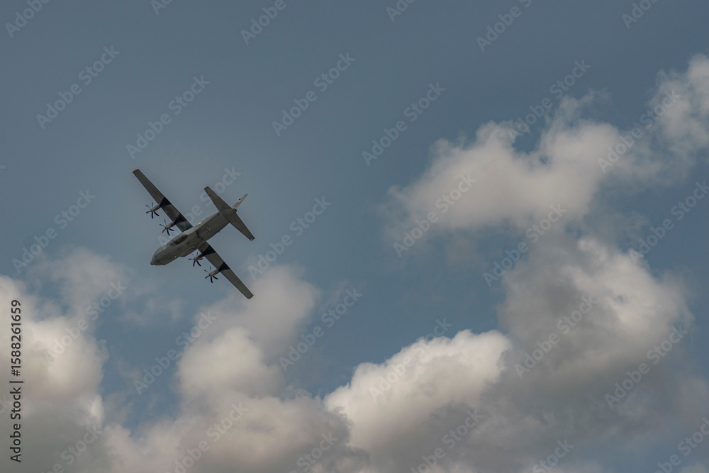 Flying demonstration near the Pointe du Hoc defense in Normandy Flying demonstration near the Pointe du Hoc defense in Normandy