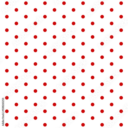 Red polka dot seamless pattern on White background. Polka dot background. Dotted cute pattern. artistic doodle sketch tiny dots seamless surface design.