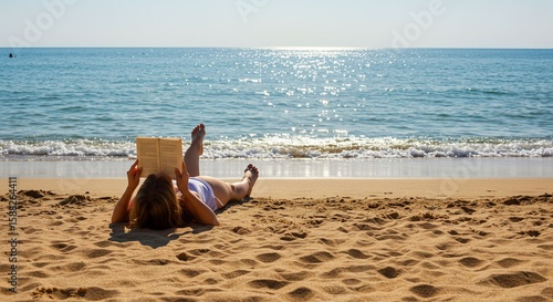 Beach relaxation reading book