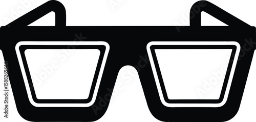 3d glasses vector icon.