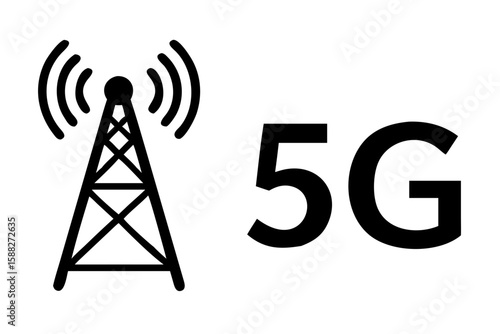 radio  5G tower vector illustration