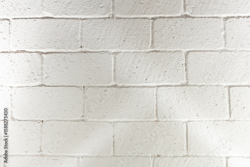 Εκτύπωση καμβά A view of a white cinder block wall facade, as a background.