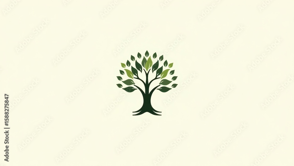Obraz premium Stylized tree graphic design.