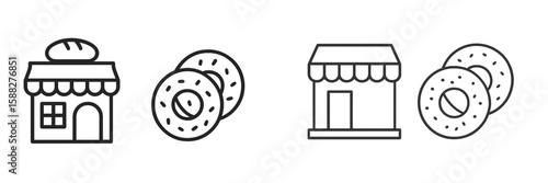 Delicious bakery offers fresh donuts in a cheerful neighborhood setting early in the morning