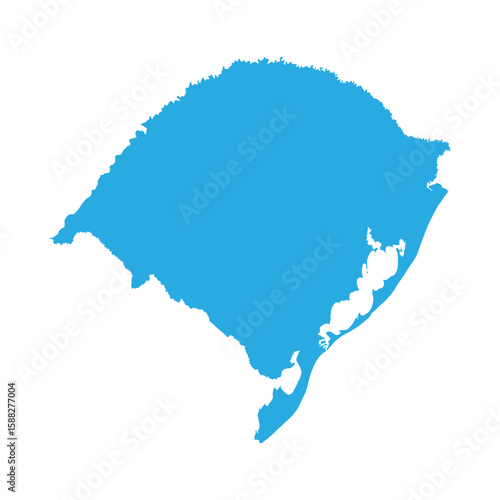 Rio Grande do Sul blue map