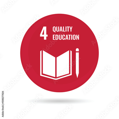 SDGs Quality Education round icon