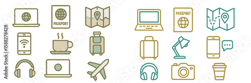 Travel essentials for modern adventurers featuring technology and exploration tools