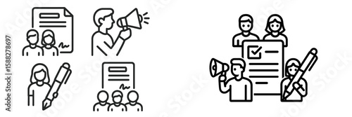 Community engagement through surveys and discussions to gather opinions and feedback on local issues
