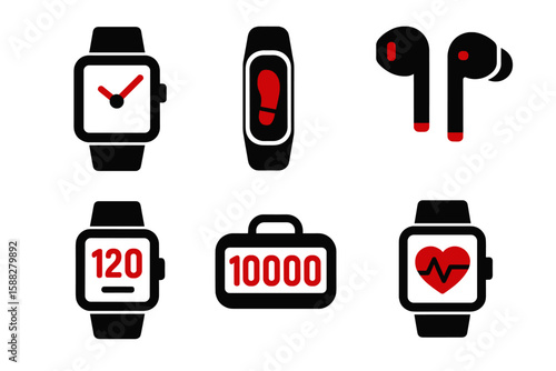 Smart wearable technology showing fitness tracking features and health monitoring in a modern design