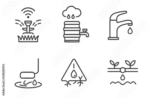 Water conservation techniques and equipment in irrigation systems for effective gardening and landscaping practices