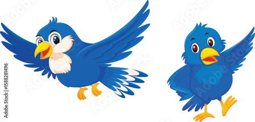 cartoon parrot on white background