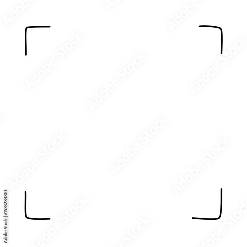 Scanning Frames Qr Code Screen Shape Vector Illustration